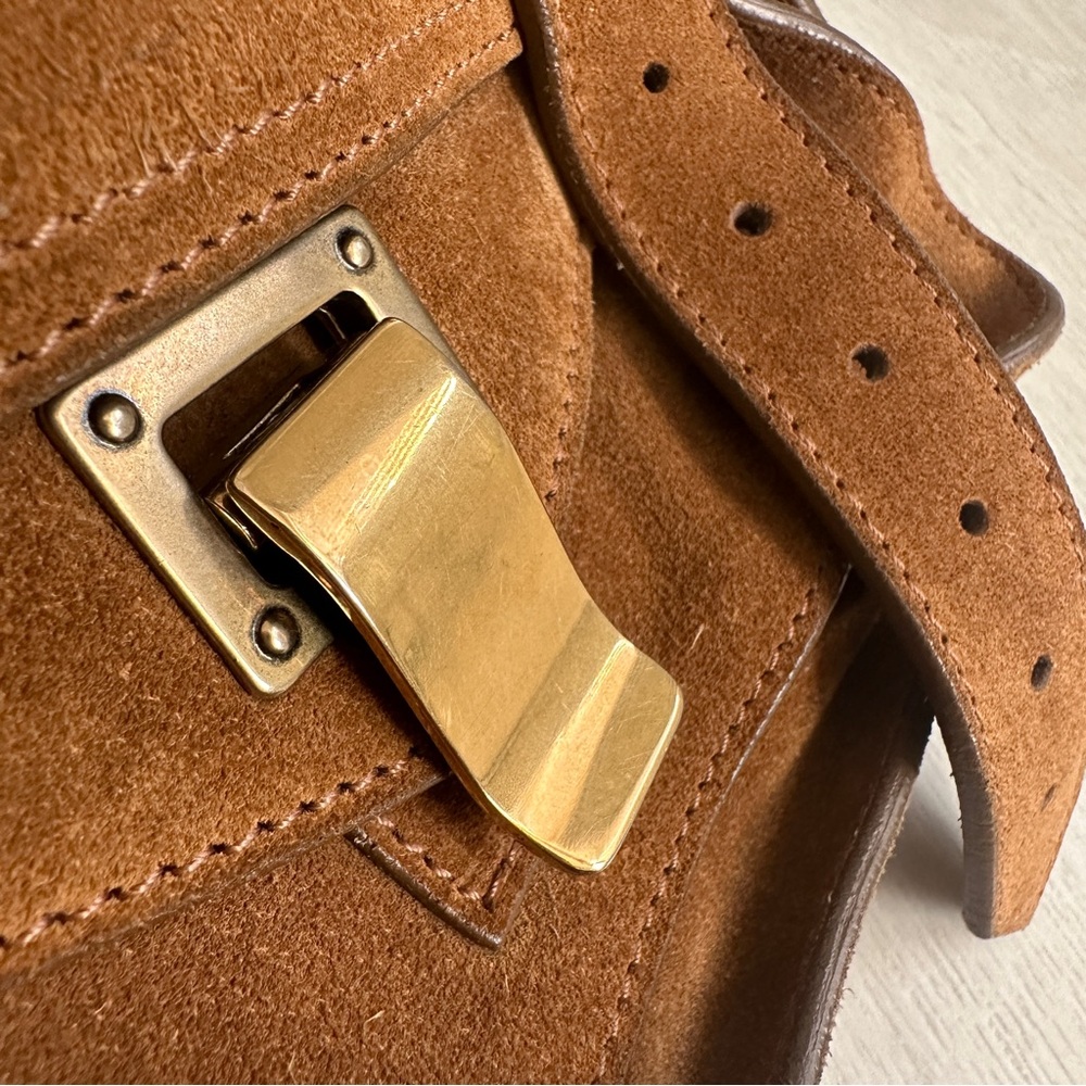 Proenza Schouler Mini Suede PS1 Crossbody Bag in Caramel - Picture 9 of 16